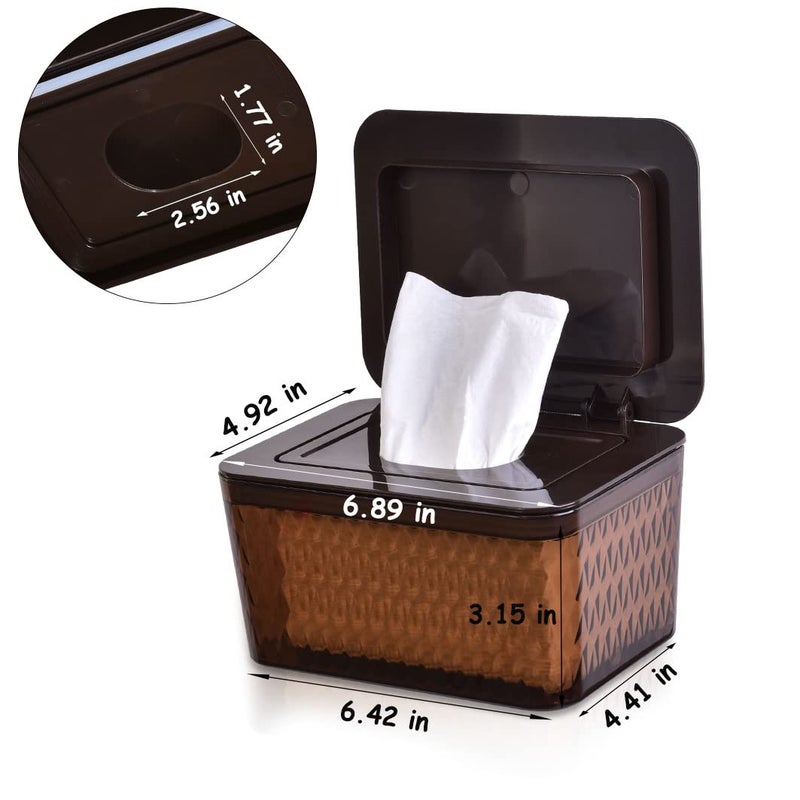 Umtiti Wipes Dispenser & Wipes Pouch/Tissue Bag, Wipes/Tissue Case with Moisture Seal Secure Lid, Non-Slip Rubber Feet & Sealing Design Keeps Wipes Fresh, Dustproof Wipes Container(2BN+2Panda) - Image 2